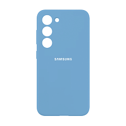 Клип-кейс (накладка) Silicone cover закрытый для Samsung Galaxy S23 силикон, голубой