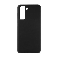 Клип-кейс (накладка) Silicone cover (без лого) для Samsung Galaxy S21 Plus силикон, чёрный
