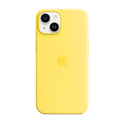 Клип-кейс (накладка) Silicone Case MagSafe для Apple iPhone 14 силикон, канареечно-желтый