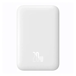 Внешний аккумулятор с беспроводной зарядкой Baseus Magnetic Mini Wireless Fast Charge 6000 мАч 20 Вт белый