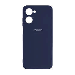 Клип-кейс (накладка) Silicone cover закрытый для Realme 10 Pro силикон, тёмно-синий