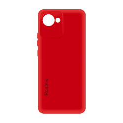 Клип-кейс (накладка) для Realme C30 силикон, красный