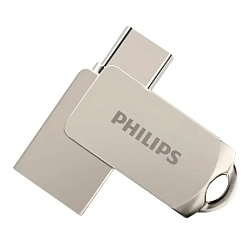 USB-флешка Philips 2-in-1 USB 3.2 - Type-C 128 ГБ (USB 3.2 (Type-C)) серебристый