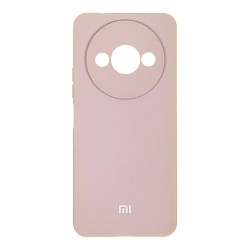 Клип-кейс (накладка) Silicone cover закрытый для Xiaomi Redmi A3 / Poco C61 силикон, пудровый