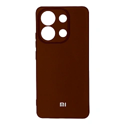 Клип-кейс (накладка) Silicone cover закрытый для Xiaomi Redmi Note 13 Pro 4G / Note 14S / Poco M6 Pro 4G   силикон, вишнёвый