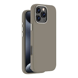 Клип-кейс (накладка) Deppa Liquid Silicone Magsafe для Apple iPhone 16 Pro силикон, серый