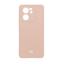 Клип-кейс (накладка) Silicone cover закрытый для Xiaomi 13T/13T Pro силикон, пудровый
