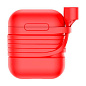 Кобура Baseus Silicone для Apple AirPods 2018 / 2019 силикон, красный