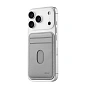 Кардхолдер uBear Split для Apple iPhone экокожа, серый