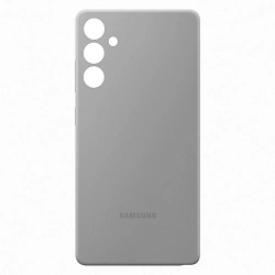 Клип-кейс (накладка) для Samsung Galaxy A35 пластик, силикон, серебристый